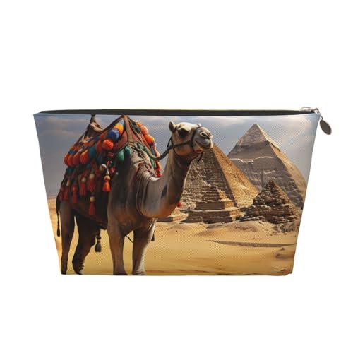 VTCTOASY Make-up-Tasche für Damen, Pyramide, Kamel, Reise-Kosmetiktasche, großes Fassungsvermögen, tragbar, Make-up-Organizer, PU-Leder, wasserdicht, Kulturbeutel, niedlich, ästhetischer VTCTOASY Make-up-Tasche für Damen, Pyramide, Kamel, Reise-Kosmetiktasche, großes Fassungsvermögen, tragbar, Make-up-Organizer, PU-Leder, wasserdicht, Kulturbeutel, niedlich, ästhetischer von VTCTOASY