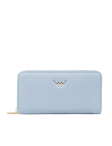 VUCH Geldbörse Nightie Nicci Baby Blue für Frauen, Großes Geldbeutel für Damen, Portemonnaie für Mädchen, Portmonee mit Reißverschluss, Brieftasche von VUCH