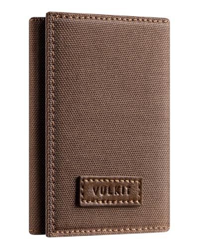 VULKIT Geldbörse Herren Klein RFID Schutz EC Karten Geldbeutel Trifold Karten Portemonnaie Minimalistisch Kartenetui mit Münzfach, Hellbraun VULKIT Geldbörse Herren Klein RFID Schutz EC Karten Geldbeutel Trifold Karten Portemonnaie Minimalistisch Kartenetui mit Münzfach, Hellbraun von VULKIT
