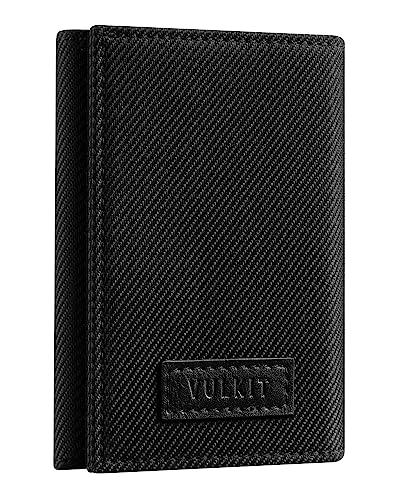 VULKIT Geldbörse Herren Klein RFID Schutz EC Karten Geldbeutel Trifold Karten Portemonnaie Minimalistisch Kartenetui mit Münzfach, Schwarz VULKIT Geldbörse Herren Klein RFID Schutz EC Karten Geldbeutel Trifold Karten Portemonnaie Minimalistisch Kartenetui mit Münzfach, Schwarz von VULKIT