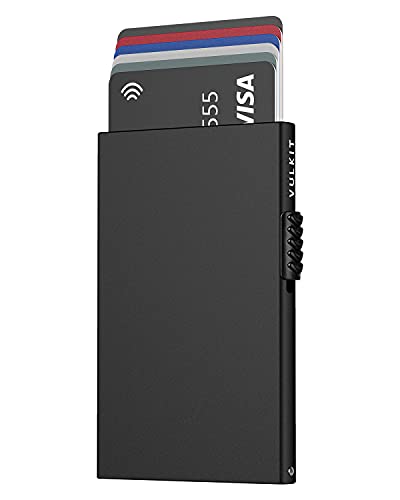 VULKIT Kartenetui für Herren Kreditkartenetui RFID Blocking Pop Up Kartenetui Damen Minimalistische Geldbörse Schlanke RFID Geldbörse VULKIT Kartenetui für Herren Kreditkartenetui RFID Blocking Pop Up Kartenetui Damen Minimalistische Geldbörse Schlanke RFID Geldbörse von VULKIT