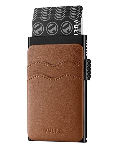 VULKIT Kreditkartenetui Minimalistische Slim Pop Up Geldbörse mit Lederschlitzen RFID-Blockierung für Männer und Frauen Hält 7 Karten und Notizen, Grün, Einheitsgröße, Minimalistisch VULKIT Kreditkartenetui Minimalistische Slim Pop Up Geldbörse mit Lederschlitzen RFID-Blockierung für Männer und Frauen Hält 7 Karten und Notizen, Grün, Einheitsgröße, Minimalistisch von VULKIT
