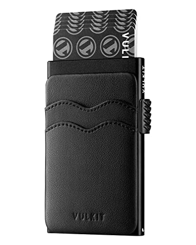 VULKIT Kreditkartenetui Minimalistische Slim Pop Up Geldbörse mit Lederschlitzen RFID-Blockierung für Männer und Frauen Hält 7 Karten und Notizen, Grün, Einheitsgröße, Minimalistisch VULKIT Kreditkartenetui Minimalistische Slim Pop Up Geldbörse mit Lederschlitzen RFID-Blockierung für Männer und Frauen Hält 7 Karten und Notizen, Grün, Einheitsgröße, Minimalistisch von VULKIT