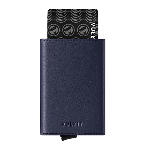 VULKIT Kreditkartenetui Herren-Brieftasche Pop-up-Kartenetui Top-Grain-Rindsleder Echtleder RFID-blockierende Geldbörse VULKIT Kreditkartenetui Herren-Brieftasche Pop-up-Kartenetui Top-Grain-Rindsleder Echtleder RFID-blockierende Geldbörse von VULKIT
