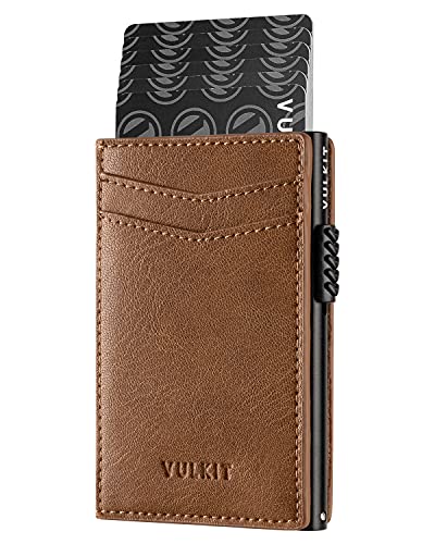 VULKIT Kreditkartenetui Leder Kartenetui RFID Blocking Automatische Pop Up Visitenkartenetui für Karten & Notizen VULKIT Kreditkartenetui Leder Kartenetui RFID Blocking Automatische Pop Up Visitenkartenetui für Karten & Notizen von VULKIT