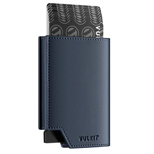 VULKIT Kreditkartenetui RFID Blockierendes Pop Up Kartenetui aus Leder für Männer und Frauen, mit Geldscheinfach und Magnetverschluss VULKIT Kreditkartenetui RFID Blockierendes Pop Up Kartenetui aus Leder für Männer und Frauen, mit Geldscheinfach und Magnetverschluss von VULKIT