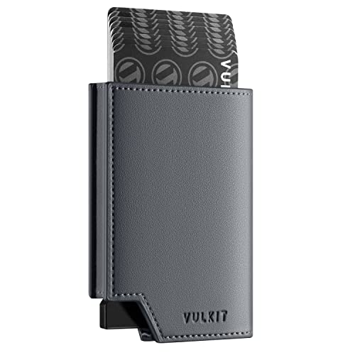 VULKIT Kreditkartenetui RFID Blockierendes Pop Up Kartenetui aus Leder für Männer und Frauen, mit Geldscheinfach und Magnetverschluss VULKIT Kreditkartenetui RFID Blockierendes Pop Up Kartenetui aus Leder für Männer und Frauen, mit Geldscheinfach und Magnetverschluss von VULKIT