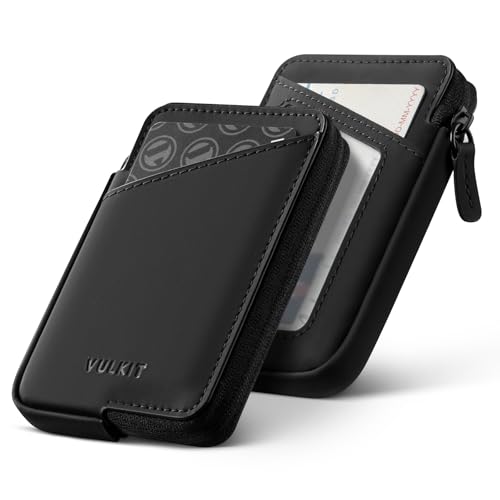 VULKIT Kreditkartenetui RFID-blockierendes Kartenetui aus Leder mit Reißverschluss Schmales Minimalistisches Kartenetui, für bis zu 10 Karten und Gefaltete Geldscheine VULKIT Kreditkartenetui RFID-blockierendes Kartenetui aus Leder mit Reißverschluss Schmales Minimalistisches Kartenetui, für bis zu 10 Karten und Gefaltete Geldscheine von VULKIT