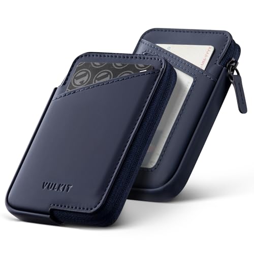 VULKIT Kreditkartenetui RFID-blockierendes Kartenetui aus Leder mit Reißverschluss Schmales Minimalistisches Kartenetui, für bis zu 10 Karten und Gefaltete Geldscheine VULKIT Kreditkartenetui RFID-blockierendes Kartenetui aus Leder mit Reißverschluss Schmales Minimalistisches Kartenetui, für bis zu 10 Karten und Gefaltete Geldscheine von VULKIT