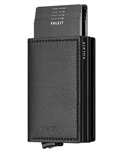 VULKIT Kreditkartenetui für Herren Geldbörse RFID Schutz Leder Geldbeutel Wallet Klein mit 3 Steckplätzen für 10-14 Karten & Geld VULKIT Kreditkartenetui für Herren Geldbörse RFID Schutz Leder Geldbeutel Wallet Klein mit 3 Steckplätzen für 10-14 Karten & Geld von VULKIT