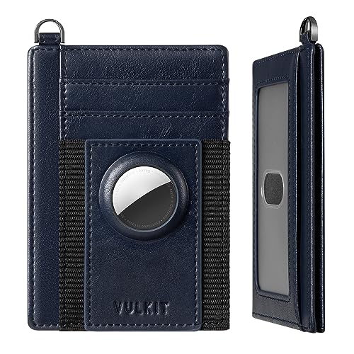 VULKIT Schlanke AirTag-Geldbörse mit AirTag-Halter, Leder-RFID-blockierende Geldbörse Kartenhalter minimalistische Airtag-Smart-Geldbörse mit Schlüsselanhänger VULKIT Schlanke AirTag-Geldbörse mit AirTag-Halter, Leder-RFID-blockierende Geldbörse Kartenhalter minimalistische Airtag-Smart-Geldbörse mit Schlüsselanhänger von VULKIT