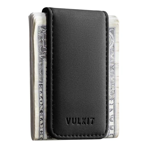 VULKIT Schlanke Magnetische Geldklammer aus Leder für Kreditkarten und Visitenkarten, Geldscheinhalter, Starker Magnet hält 15 x Gefaltete Banknoten VULKIT Schlanke Magnetische Geldklammer aus Leder für Kreditkarten und Visitenkarten, Geldscheinhalter, Starker Magnet hält 15 x Gefaltete Banknoten von VULKIT