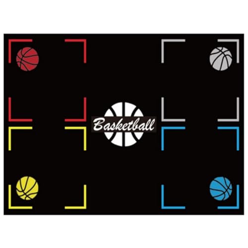 VVCPVDXCI Diatom Basketball-Fußschritt-Trainingsmatte, Ballkontrolle, Hilfsschalldämmung, Fitnessmatte, Sport-Fitnessmatte, bunt, 76 x 107 cm von VVCPVDXCI