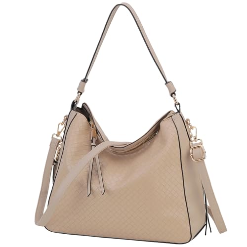 VX VONXURY Handtaschen Damen, Pu Leader Schultertasche Mittelgroß Hobo Bag für Frauen, Elegant Umhängetaschen Shopper Geldbörse mit Abnehmbarem Riemen VX VONXURY Handtaschen Damen, Pu Leader Schultertasche Mittelgroß Hobo Bag für Frauen, Elegant Umhängetaschen Shopper Geldbörse mit Abnehmbarem Riemen von VX VONXURY