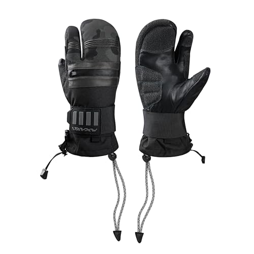 VXW Fünf-Finger-Design, Winter-Ski-, Sporthandschuhe, Schneemobil, Schneemobil, Schnee-Handschuh, wasserdicht, Snowboardhandschuhe mit winddicht, warm und bequem, Größe XXL von VXW