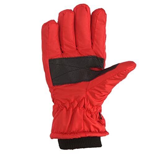 VYLYNL Ripped Gloves for Kids Skating Gloves Ski Snowboard M/L Kids Girls Boys Warm Windproof Snow Size Winter Outdoor Kids Gloves Fäustlinge Kleine Mädchen Handschuhe (Rot, M) von VYLYNL