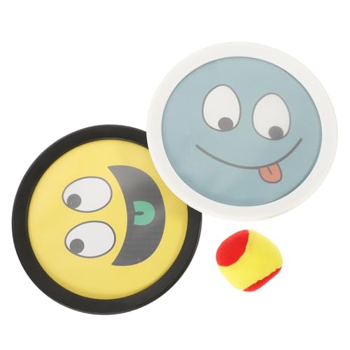 Vaguelly 1 Satz Spielzeug Spiel Fangen Fang- Und Wurfspiel Ball- Und Fangspiele Klebriges Spiel Wurf Fangen Ball Werfen Cartoon Sticky Ball Kit Lustiges Fangballspiel Paddelball Plastik von Vaguelly