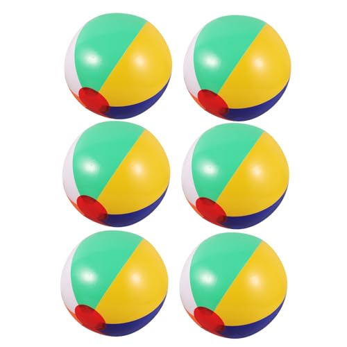 Vaguelly 6 STK Pool-Strand Kinder wasserspielzeug kinderwasserspielzeuge pufferball spielsachen für den Pool strandball aufblasbarer Wasserball Kind Wasser aufblasbarer Ball Colorful von Vaguelly