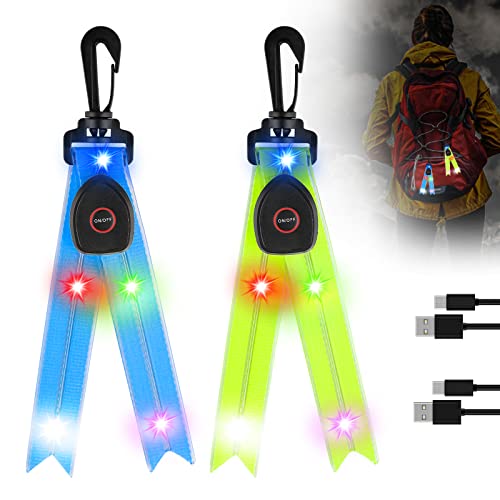 LED Blinklicht Schulranzen - 2er USB Aufladbar Kinder Reflektoren Blinklicht Schulranzen Sicherheitslicht, wasserdichte Sicherheit Licht Reflektor Anhänger für Schulranzen, Rucksack, Wandern LED Blinklicht Schulranzen - 2er USB Aufladbar Kinder Reflektoren Blinklicht Schulranzen Sicherheitslicht, wasserdichte Sicherheit Licht Reflektor Anhänger für Schulranzen, Rucksack, Wandern von Vaileal