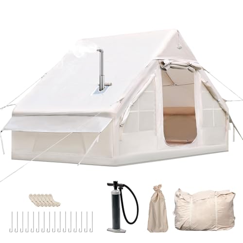 Outdoor-Camping, schnell aufgebaut, aufblasbares Zelt mit Pumpe, Familien-aufblasbares Zelt mit Fenster und Tür, Pop-Up-Zelt mit Aufbewahrungstasche, 4 Jahreszeiten, wasserdicht, winddicht, großes Outdoor-Camping, schnell aufgebaut, aufblasbares Zelt mit Pumpe, Familien-aufblasbares Zelt mit Fenster und Tür, Pop-Up-Zelt mit Aufbewahrungstasche, 4 Jahreszeiten, wasserdicht, winddicht, großes von Vakiorn