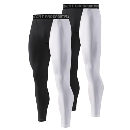 Valcatch 2er-Pack Herren Kompressionshose Running Workout 3/4 Strumpfhose Schnell trocknende Capri Athletic Leggings Yoga Gym Unterwäsche von Valcatch