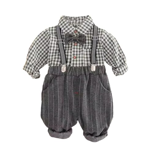 Valcatch Baby Jungen Bekleidung Anzug Herren Outfits Langarm Strampler Hosenträger Overall Hosen Frühling Herbst Outfits von Valcatch