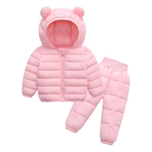 Valcatch Baby Jungen Mädchen Winter Mäntel Kleinkind Kapuzen Daunenjacke Säugling Kleinkind Puffer Gepolsterte Oberbekleidung Winter Warme Hosen Sets von Valcatch