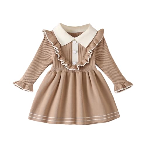 Valcatch Baby Kleinkind Mädchen Play Wear Kleid Rüschen Langarm Outdoor Kleid Casual Herbst Kleid für Mädchen Outwear Rock Outfits von Valcatch