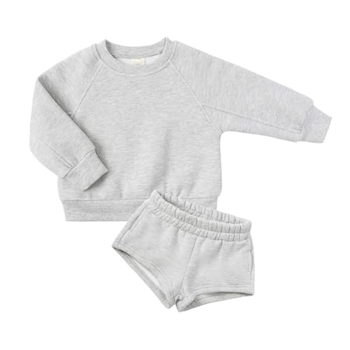 Valcatch Bekleidungssets für Kinder Mädchen Langarm Sweatshirt und Kurze Sets Herbst Winter Trainingsanzug Langarm Sport Hosen Sets von Valcatch