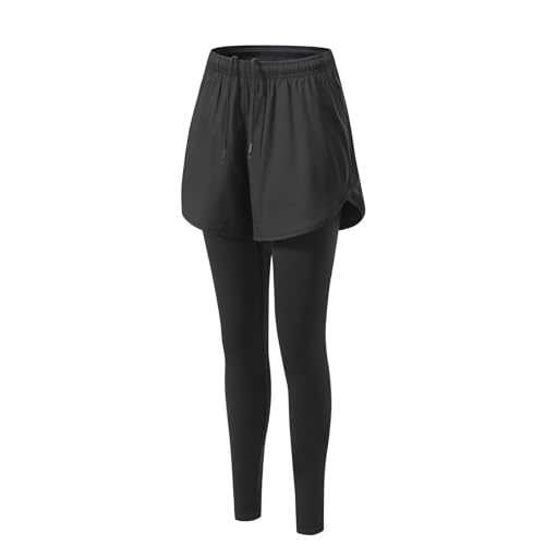 Valcatch Damen Laufhose mit Multi Pocket High Waisted Workout Leggings 2 in 1 Yoga Kompression Tights Board Shorts Valcatch Damen Laufhose mit Multi Pocket High Waisted Workout Leggings 2 in 1 Yoga Kompression Tights Board Shorts von Valcatch