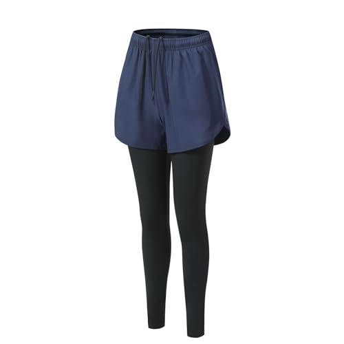 Valcatch Damen Laufhose mit Multi Pocket High Waisted Workout Leggings 2 in 1 Yoga Kompression Tights Board Shorts Valcatch Damen Laufhose mit Multi Pocket High Waisted Workout Leggings 2 in 1 Yoga Kompression Tights Board Shorts von Valcatch