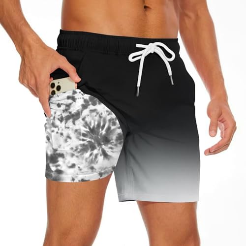 Valcatch Herren Mesh Futter Strandshorts Badehose Schnell trocknende Badeshorts Bademode Bademode mit Kompression Wäsche für Männer Badeanzug Board Shorts mit und verstellbarem Kordelzug von Valcatch