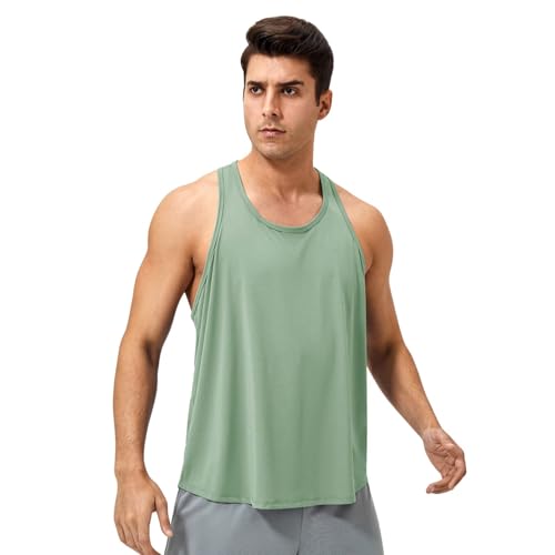 Valcatch Herren Workout Tank Tops Athletische schnell trocknende Y-Back Tops Bodybuilding Muskel T-Shirt Shirts für Fitnessstudio Fitness Training ärmellose Weste Tanks Running Shirt Top von Valcatch