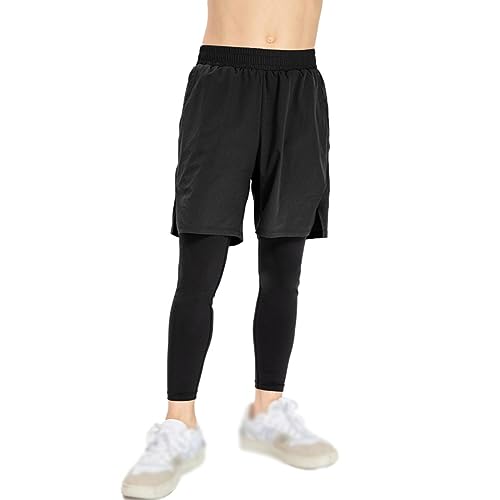 Valcatch Jungen 2 in 1 Lauf Kompressionshose mit Shorts Athletisches Training Workout Tights Active Sport Leggings Jogginghose Valcatch Jungen 2 in 1 Lauf Kompressionshose mit Shorts Athletisches Training Workout Tights Active Sport Leggings Jogginghose von Valcatch