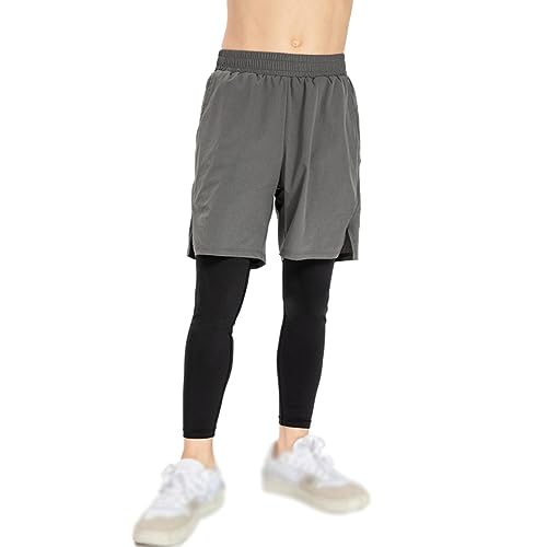 Valcatch Jungen 2 in 1 Lauf Kompressionshose mit Shorts Athletisches Training Workout Tights Active Sport Leggings Jogginghose Valcatch Jungen 2 in 1 Lauf Kompressionshose mit Shorts Athletisches Training Workout Tights Active Sport Leggings Jogginghose von Valcatch
