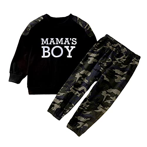 Valcatch Jungen Camo Outfits Bedruckt Langarm Rundhalsausschnitt Sweatshirt und Hosen Set Camouflage Herbst Jogginganzüge 1-12 Jahre von Valcatch