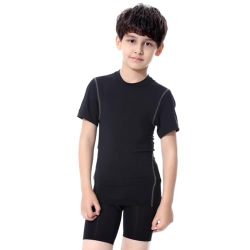 Valcatch Jungen Kompressionsshirts, Kurzarm Rundhals Tops, Athletisches Unterhemd, Kinder Jugend Sport Baselayer, Running Baseball Shirt Strumpfhosen, schnell trocknendes Sommer-T-Shirt für 5-12 Jahre Valcatch Jungen Kompressionsshirts, Kurzarm Rundhals Tops, Athletisches Unterhemd, Kinder Jugend Sport Baselayer, Running Baseball Shirt Strumpfhosen, schnell trocknendes Sommer-T-Shirt für 5-12 Jahre von Valcatch