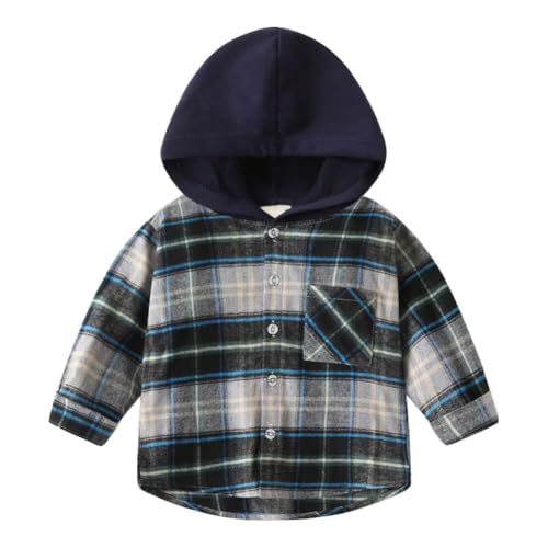 Valcatch Jungen Mädchen Flanell Karierte Hemden Kleinkind Kinder Langarm Button Down Hoodies Shirt Casual Frühling Herbst Winter Jacke Schule Kleidung 2 3 4 5 6 7 8 9 10 Jahre von Valcatch