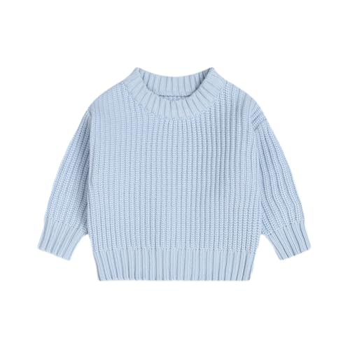 Valcatch Jungen Mädchen Strick Pullover Kleinkind Langarm Verschmutzt Farbe Rundhals Pullover Sweatshirts Säugling Herbst Winter Warme Kleidung für 0-6T von Valcatch