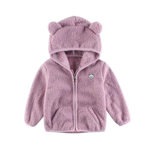 Valcatch Jungen und Mädchen Fleecejacken Kleine Kinder Kapuzenpullover Teddybärmäntel Kinder Warme Winteroberbekleidung für 1-7T von Valcatch