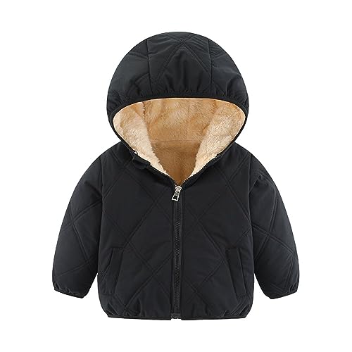 Valcatch Jungen und Mädchen Winter Oberbekleidung Kleine Kinder Kapuze Reißverschluss Puffer Wattierte Jacke Kleinkind Daunen Alternative Mäntel für 18M-6T von Valcatch