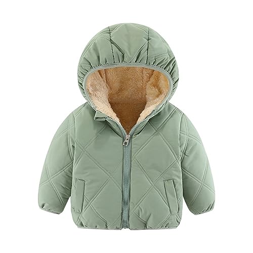 Valcatch Jungen und Mädchen Winter Oberbekleidung Kleine Kinder Kapuze Reißverschluss Puffer Wattierte Jacke Kleinkind Daunen Alternative Mäntel für 18M-6T von Valcatch