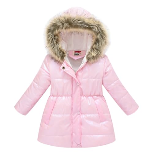 Valcatch Kids Mädchen Fleece Winterjacke Langarm Mantel Wasserdicht gepolsterte Kleidung Winddichte Daunenjacke Warme Oberbekleidung von Valcatch