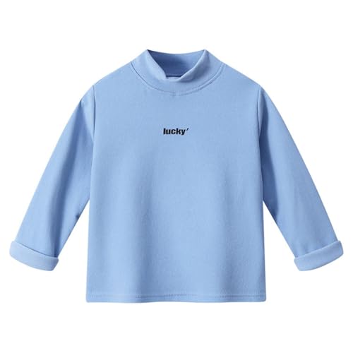 Valcatch Kinder Jungen Mädchen Rollkragen-T-Shirt, Kleinkind Einfarbiges Basic Langärmelige Thermo-Oberteile, Hoher Hals Stretch Tee Top Unterhemden, Unisex Casual Pullover PE Schuluniform Shirts Alte von Valcatch