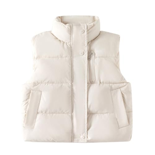 Valcatch Kinder Jungen Mädchen Winter warm gepolsterte Weste, Kleinkind High Neck Zipper ärmellose Jacke, Leichte Puffer Winterjacke Outwear Gesteppte Gilet Mäntel für 3 4 5 6 7 8 9 10 11 12 13 14 Jah von Valcatch