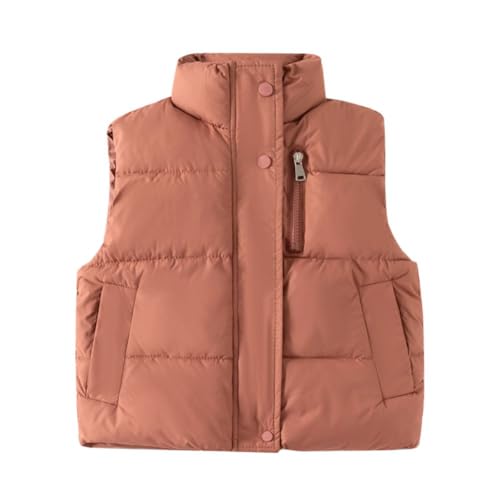 Valcatch Kinder Jungen Mädchen Winter warm gepolsterte Weste, Kleinkind High Neck Zipper ärmellose Jacke, Leichte Puffer Winterjacke Outwear Gesteppte Gilet Mäntel für 3 4 5 6 7 8 9 10 11 12 13 14 Jah von Valcatch