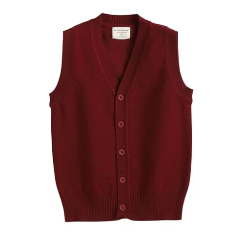 Valcatch Kinder Jungen Strickjacke Pullover ärmellose Button-Up-Weste Kinder Weste Weste Schule Uniform Valcatch Kinder Jungen Strickjacke Pullover ärmellose Button-Up-Weste Kinder Weste Weste Schule Uniform von Valcatch