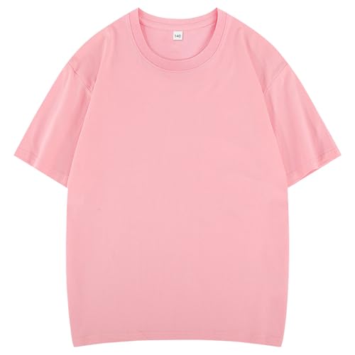 Valcatch Kinder Kurzarm T-Shirt Weiches Baumwoll-T-Shirt Junge Mädchen Basic Einfarbig T-Shirt Sommer Freizeit Outfits Rundhalsausschnitt Sportliches T-Shirt Sport Activewear Schuluniform Unterhemd von Valcatch