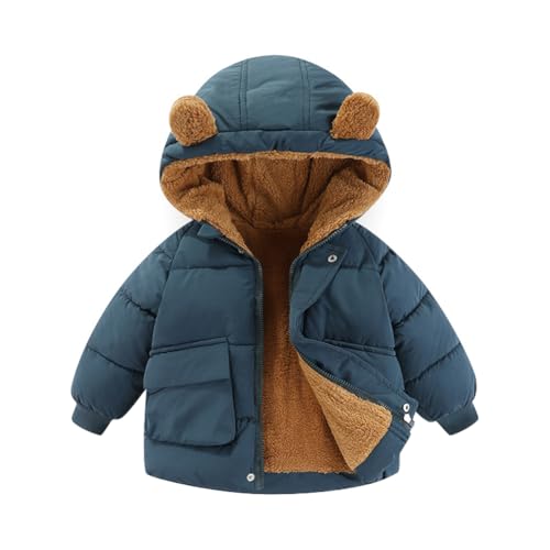 Valcatch Kleinkind Baby Junge Mädchen Daunen-Hoodie-Jacke Leichter Daunenmantel mit Reißverschluss Winter Warme Oberbekleidung für kleine Kinder 18M-7Y von Valcatch