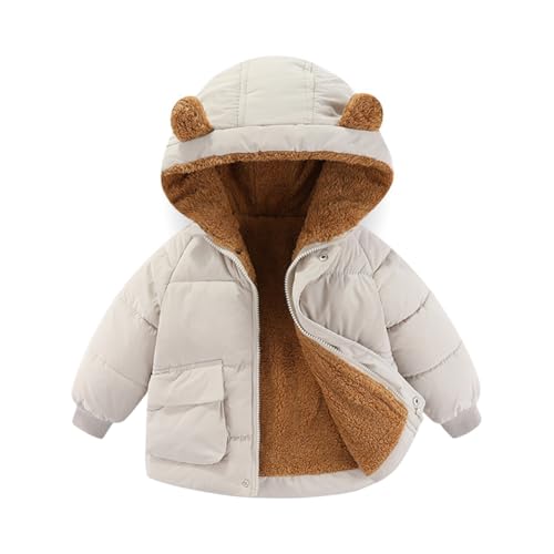 Valcatch Kleinkind Baby Junge Mädchen Daunen-Hoodie-Jacke Leichter Daunenmantel mit Reißverschluss Winter Warme Oberbekleidung für kleine Kinder 18M-7Y von Valcatch